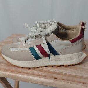 adidas Men's Cream and Multicolor Athletic Shoes